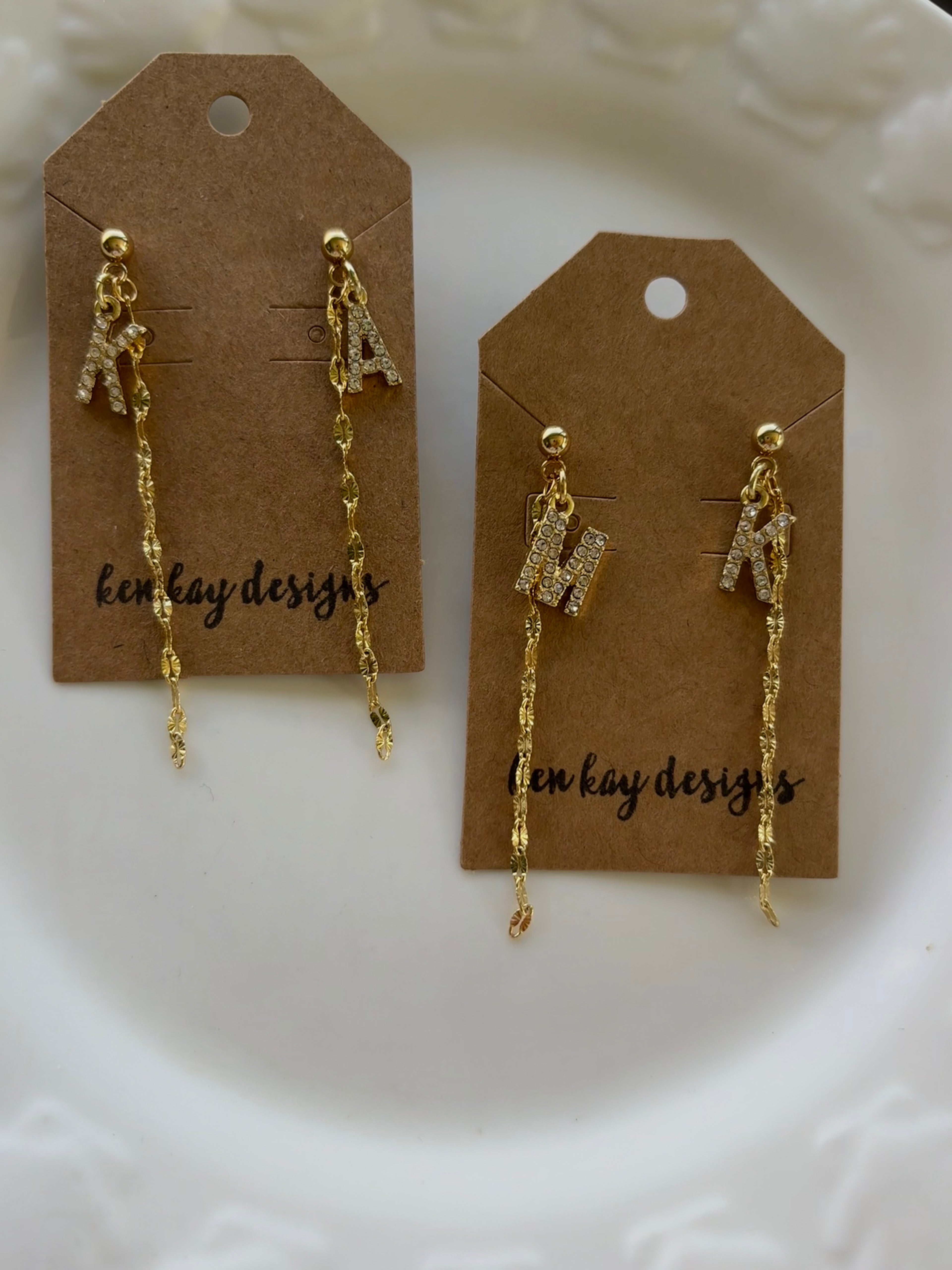 Dangle custom earrings
