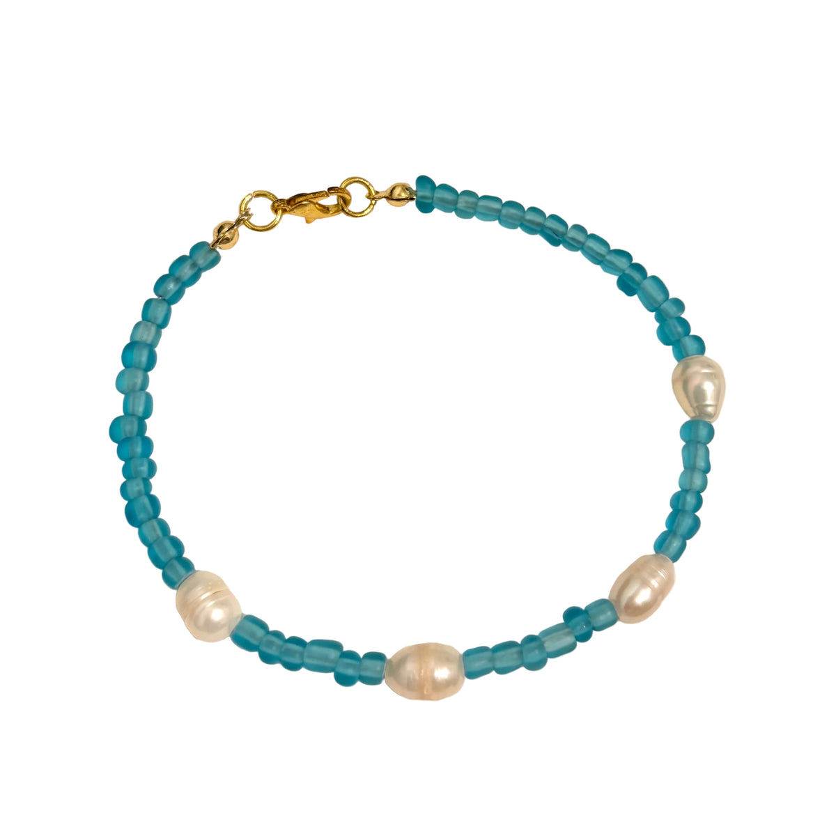 Sea glass anklet