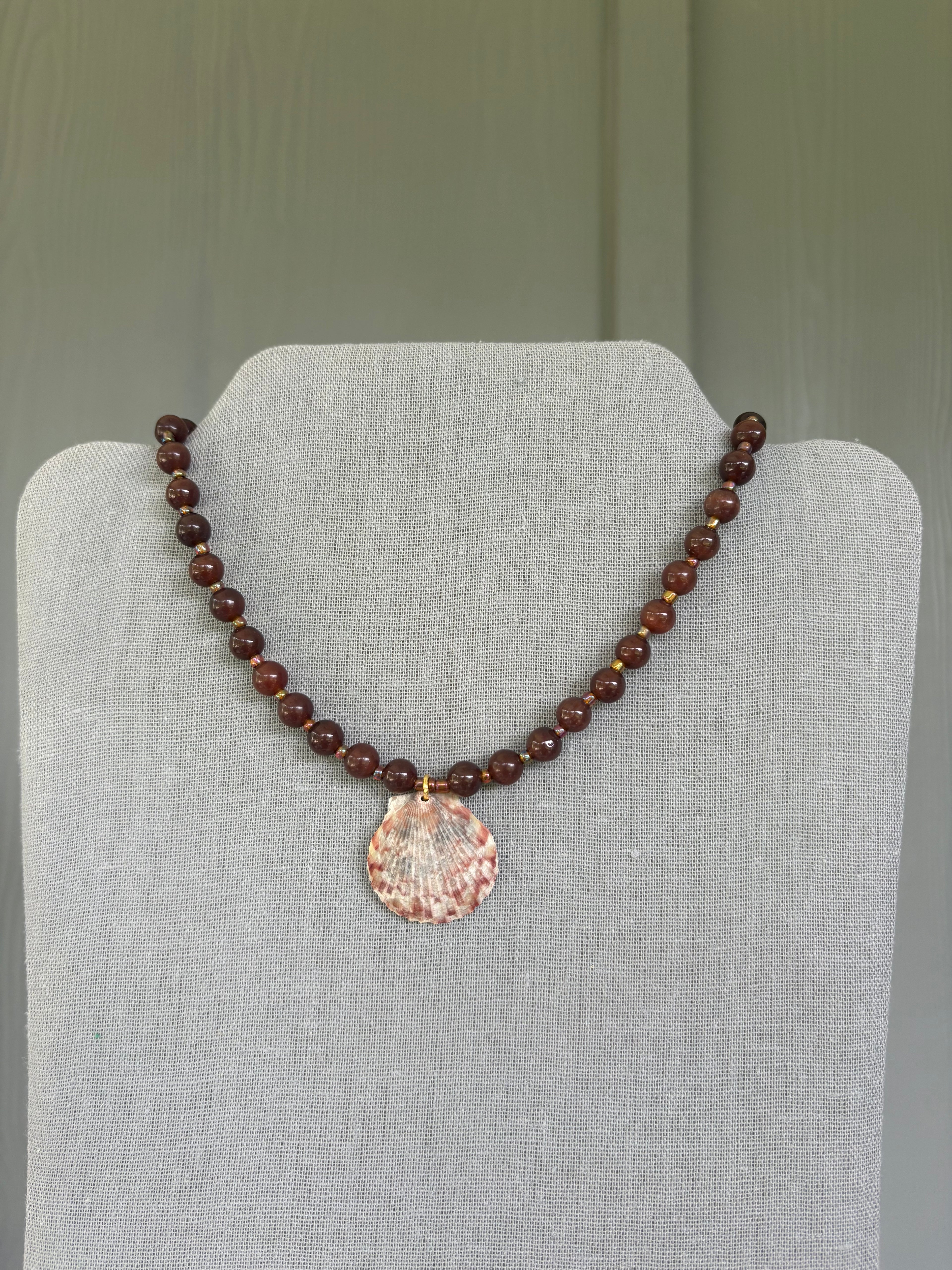 Brown shell necklace
