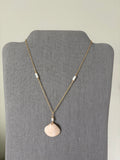 Blue and gold seashell necklace