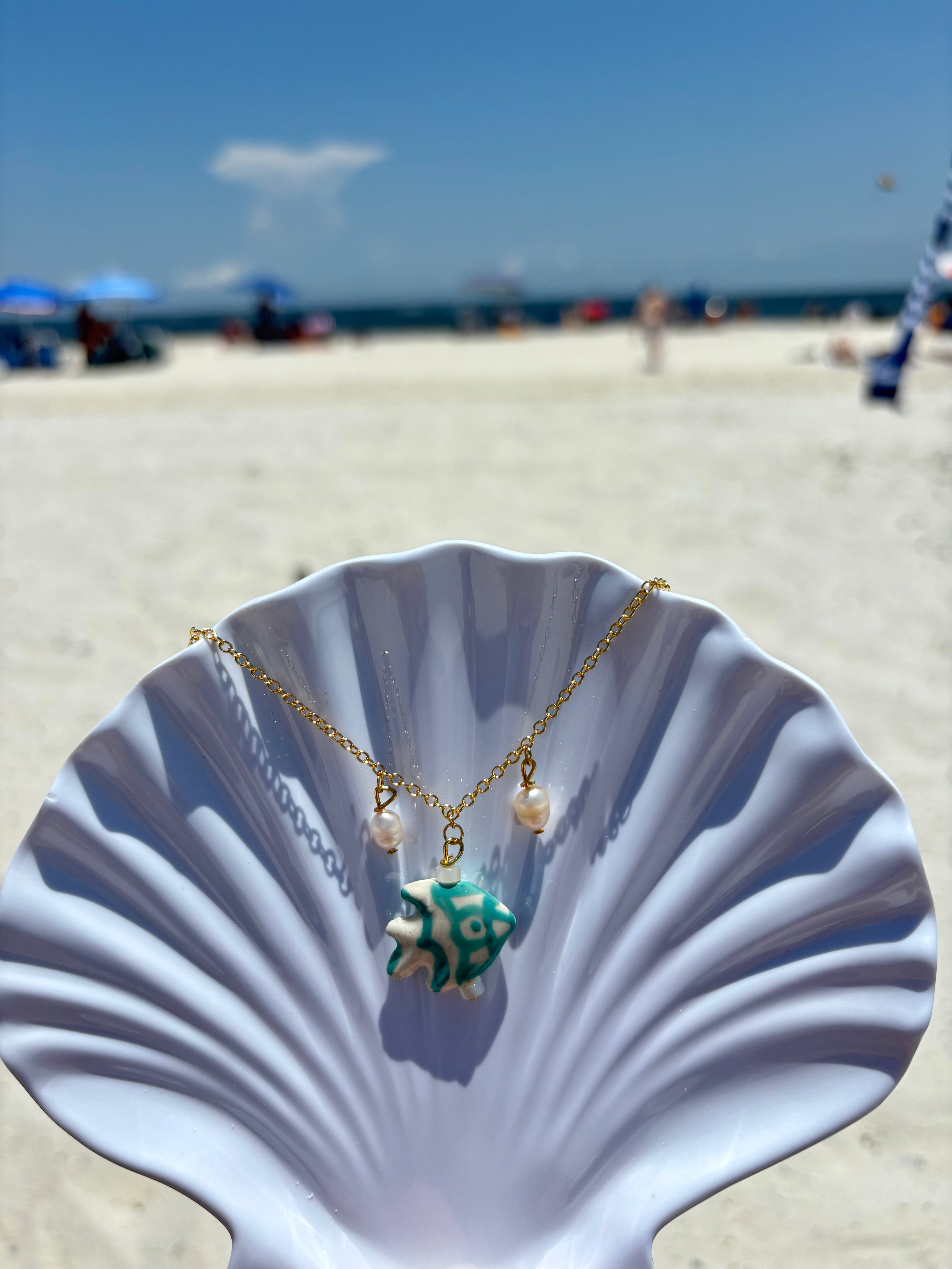 Pearl Fish Necklace