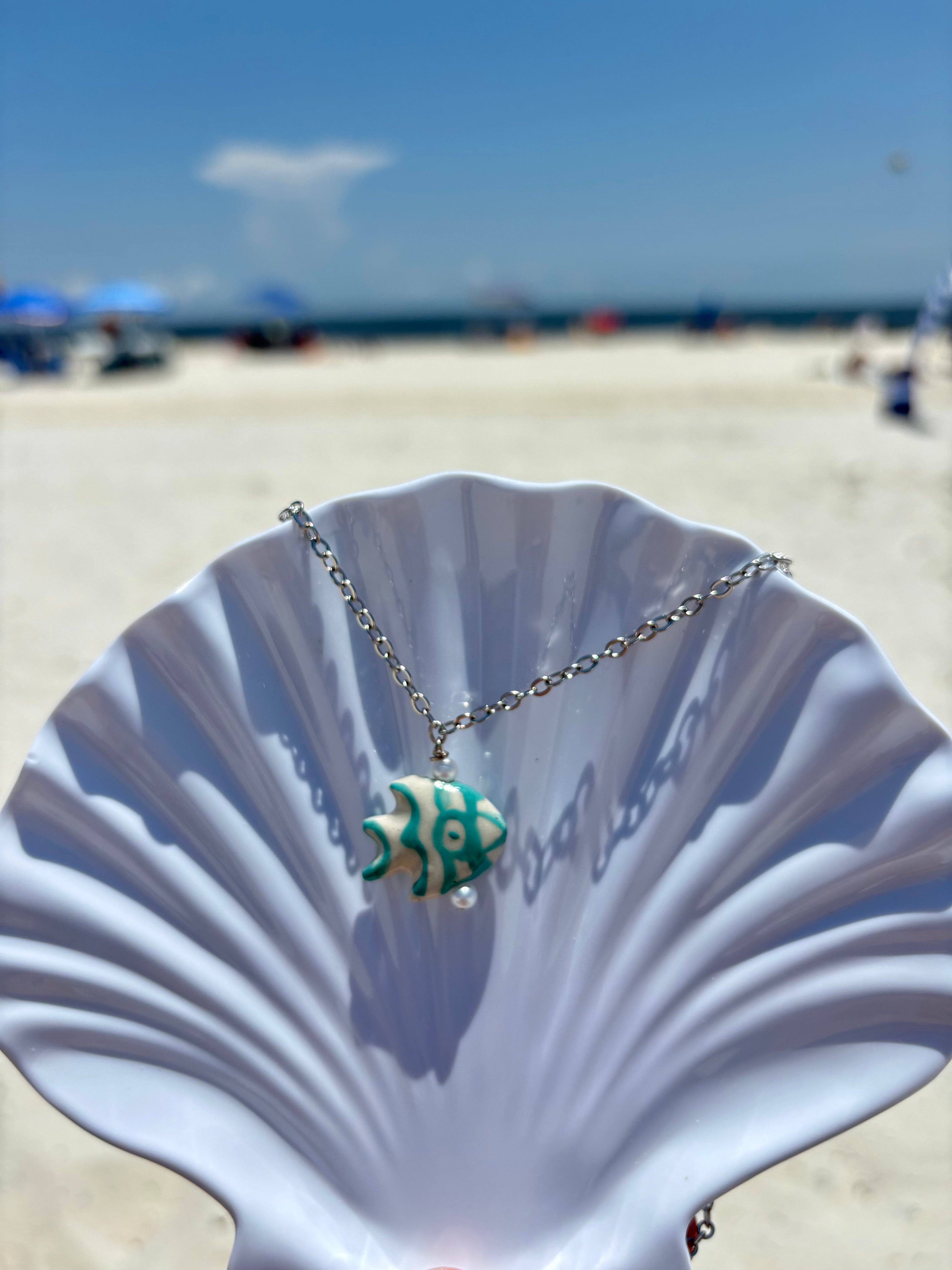 Pearl Fish Necklace