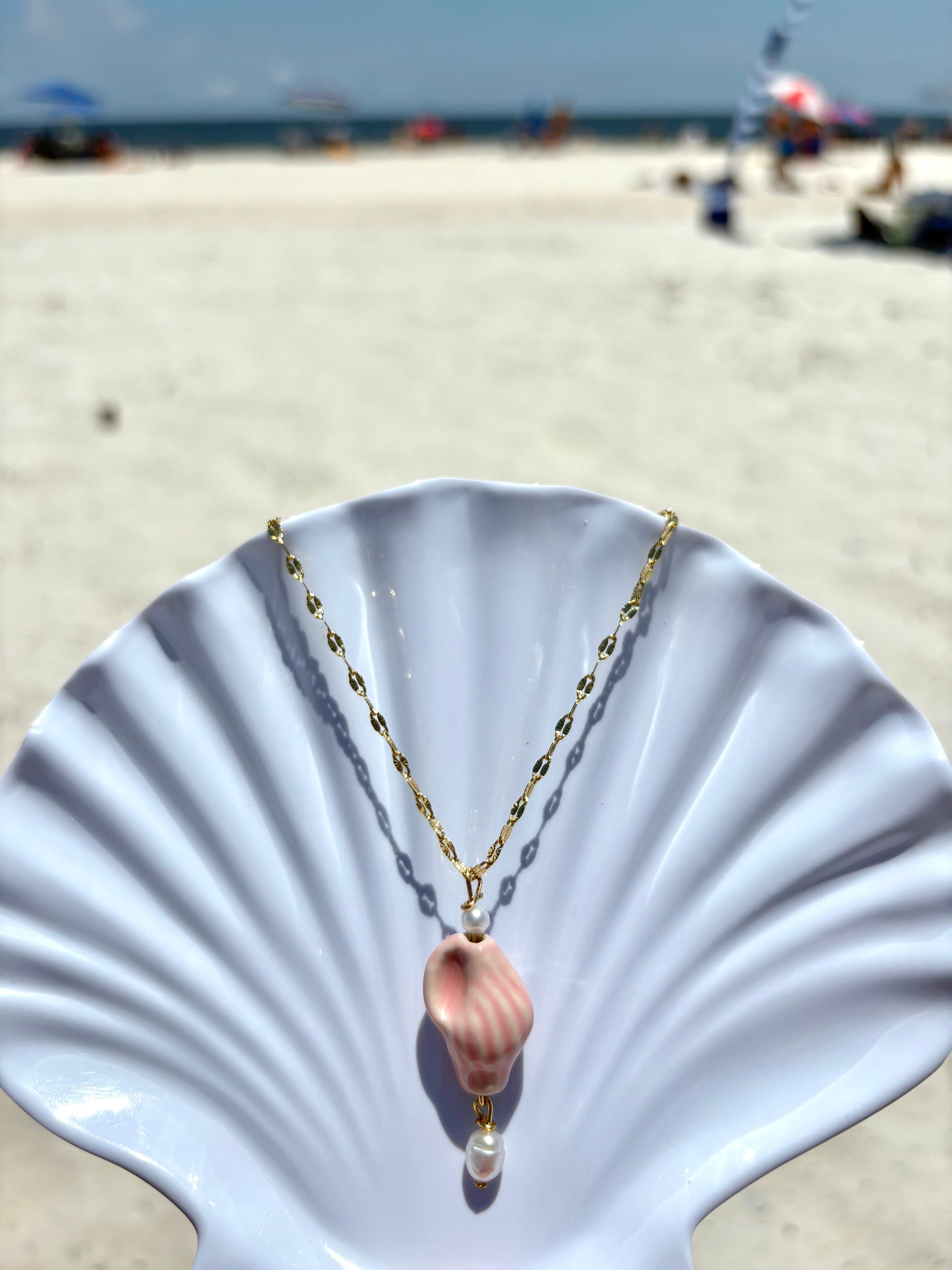 Pink Conch Necklace