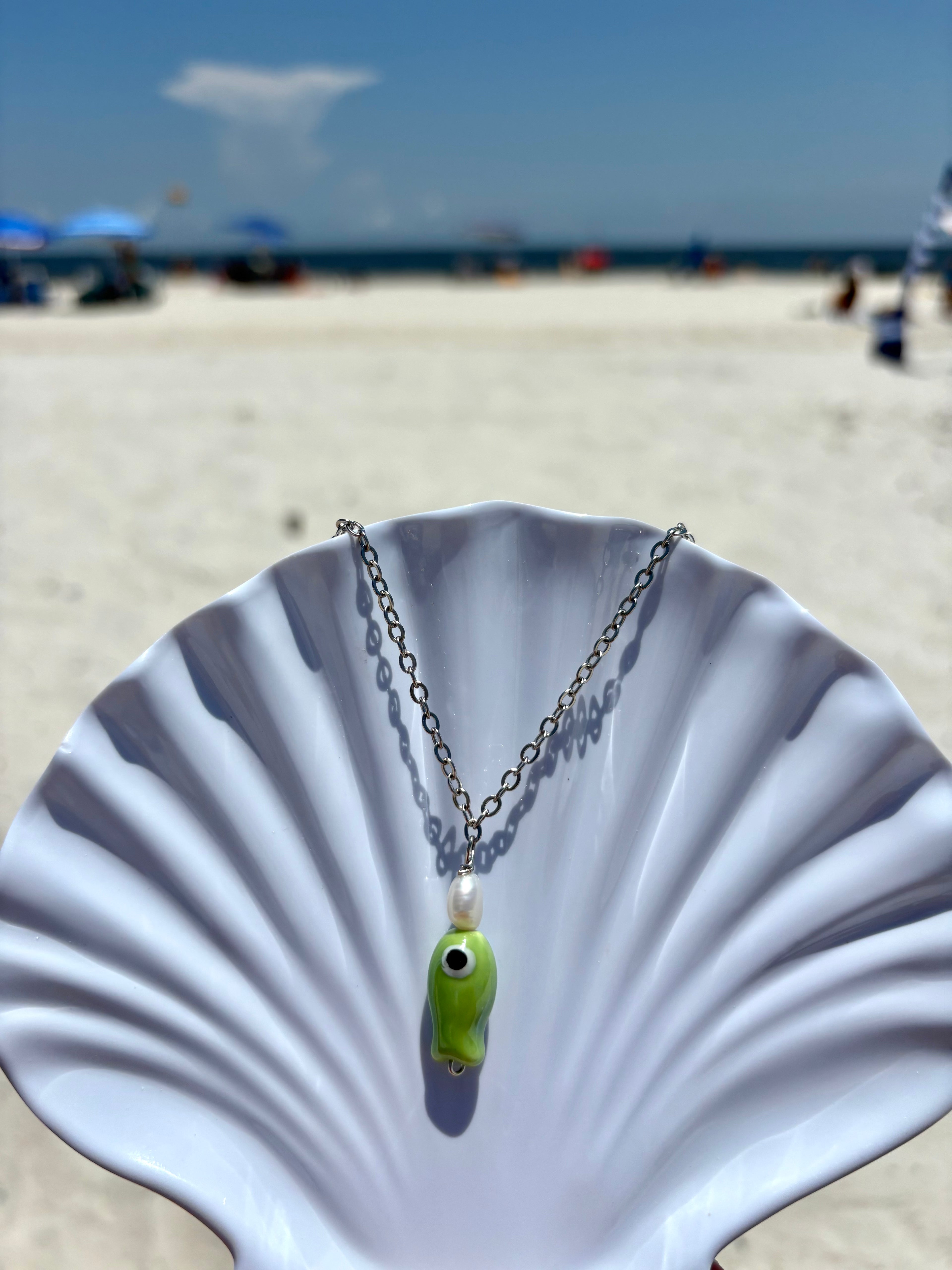 Green Fish Necklace